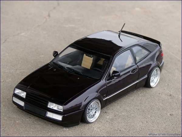 1:18 VW Corrado VR6 "Dark Burgundy" + BBS Alufelgen